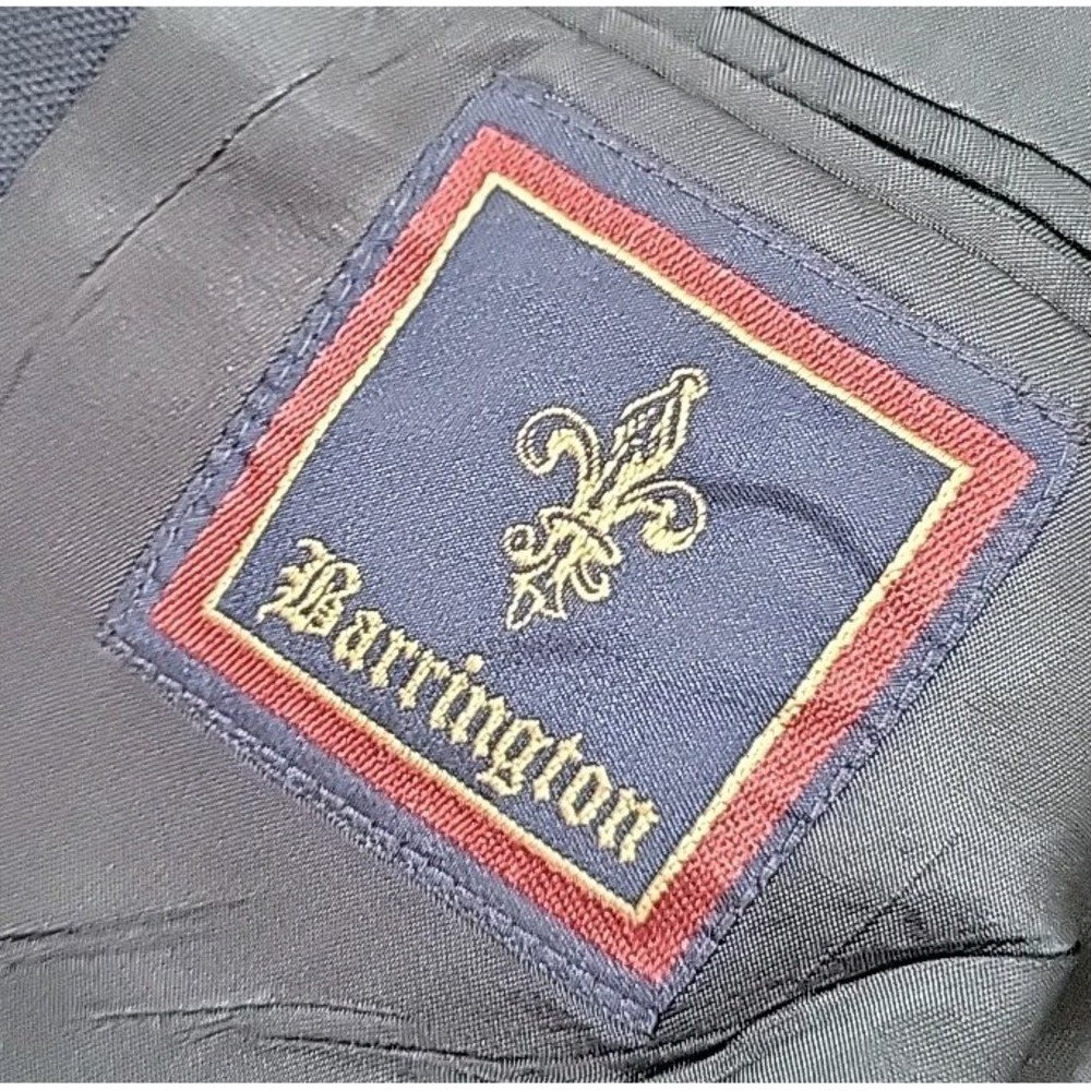 Barrington Men's Blue Blazer Size 44L - 4 Button Sport Jacket - Picture 9 of 12